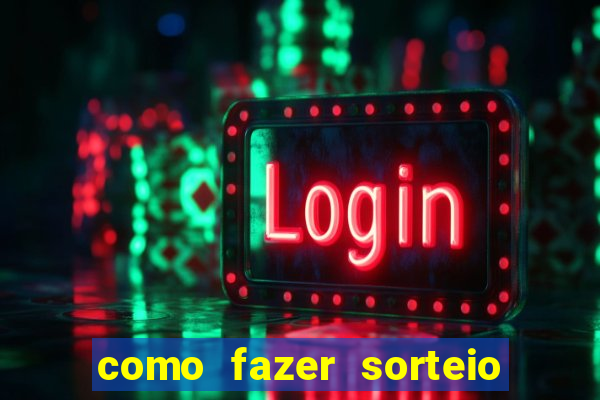 como fazer sorteio de cores online